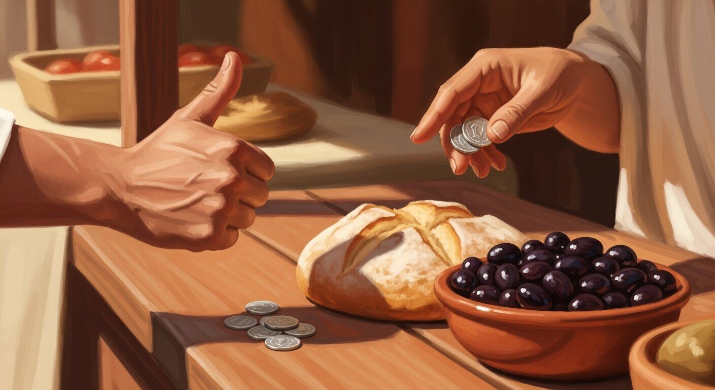 Marcus pecuniam mercatori dat